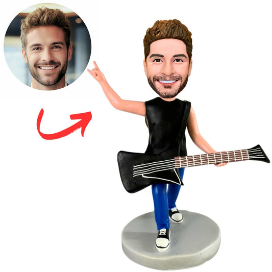 Rock Guitar Singer Custom Bobbleheads