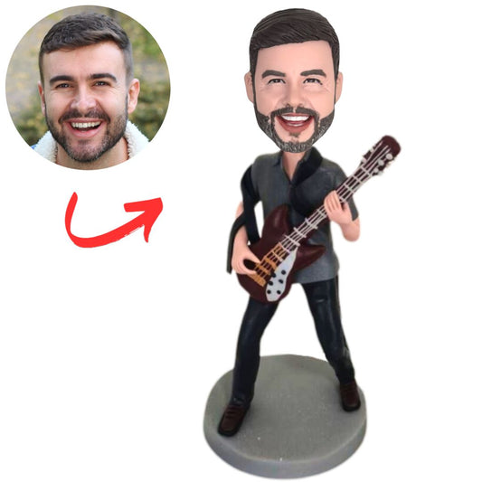 Rock Star with Guitar Custom Bobbleheads