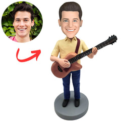 Yellow Shirt Guitar Player Custom Bobbleheads