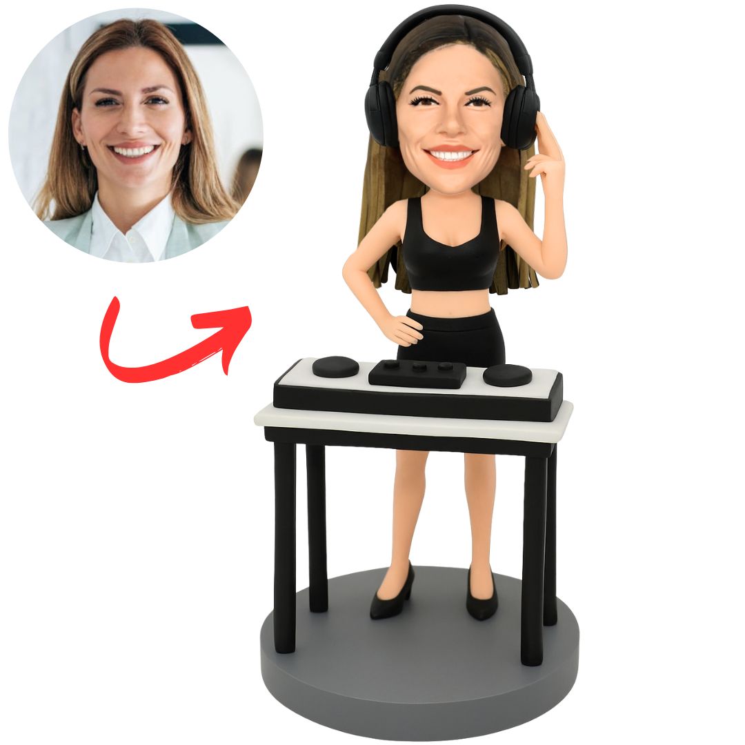Female DJ Player Custom Bobbleheads