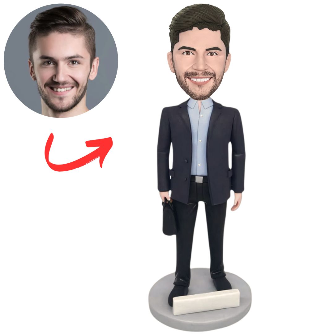 Lawyer Male with Briefcase Custom Bobbleheads
