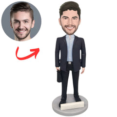 Lawyer Male with Briefcase Custom Bobbleheads