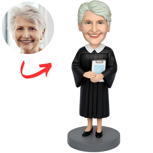 Female Lawyer Holding Law Book Custom Bobbleheads