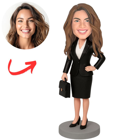 Female Lawyer Holding Briefcase Custom Bobbleheads