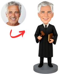 Custom Judge Holding Hammer Bobbleheads