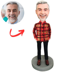 Man in Plaid Shirt Custom Bobbleheads