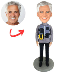 Casual Man in Work Clothes Custom Bobbleheads
