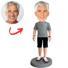 Fashion Man Wearing Watch Custom Bobbleheads