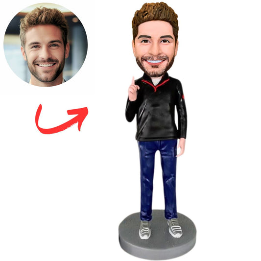 Man with Index Finger Raised Custom Bobbleheads