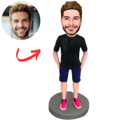 Custom Bobbleheads Casual Man with Hands in Pockets