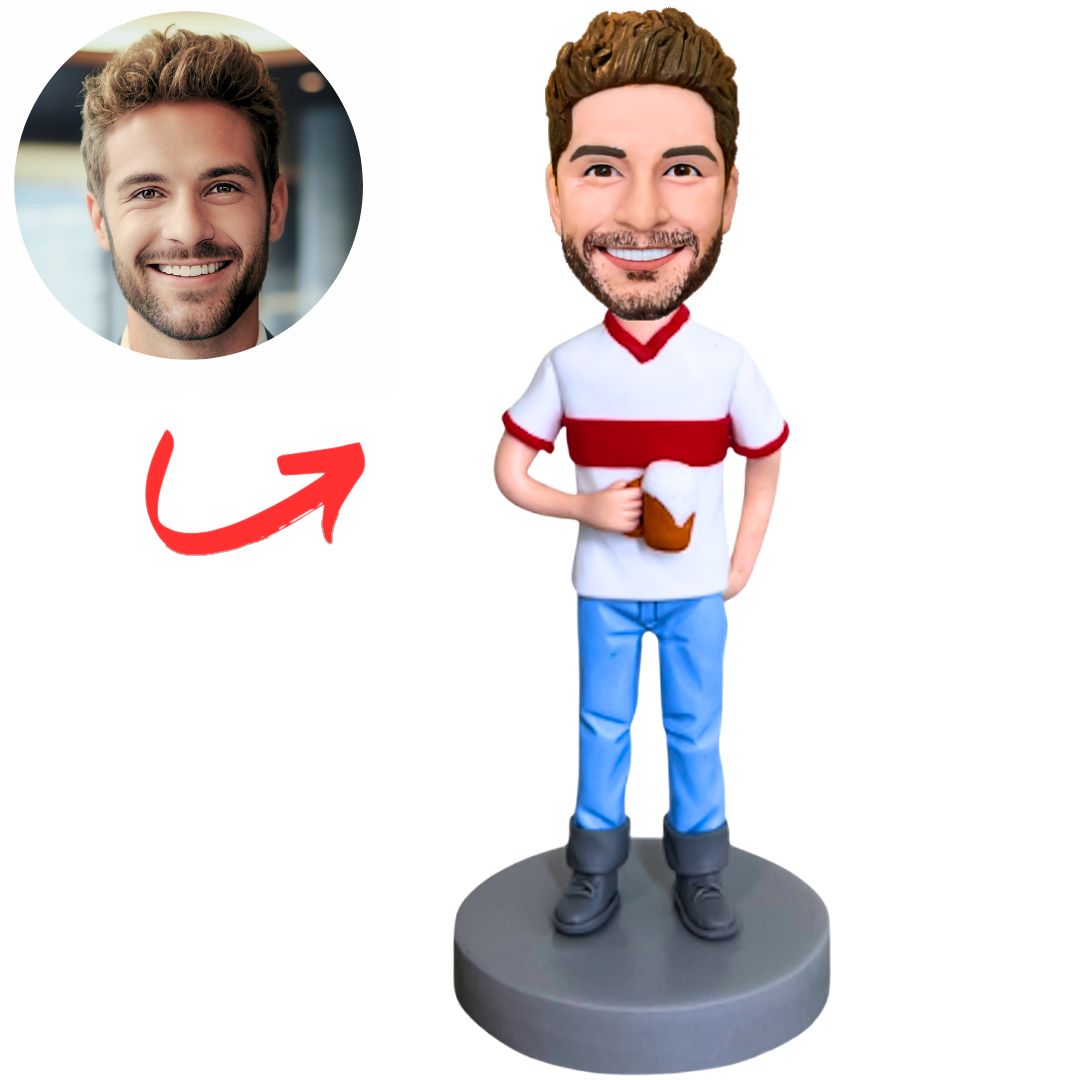 Man Holding Beer Custom Bobbleheads