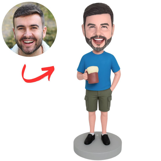 Man with Beer Mug Custom Bobbleheads
