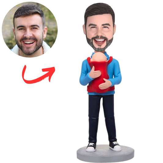 Man Holding Child Dad Custom Bobbleheads