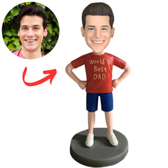 World's Best Dad Casual Man Custom Bobbleheads