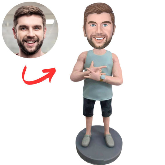 Casual Strong Man Custom Bobbleheads