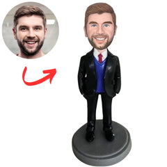 Man in Business Casual Suit Custom Bobbleheads