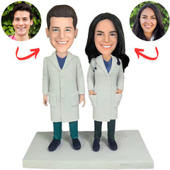 Happy Couple Doctor Custom Bobbleheads