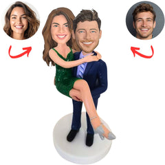 Husband Hugging Wife Custom Bobbleheads
