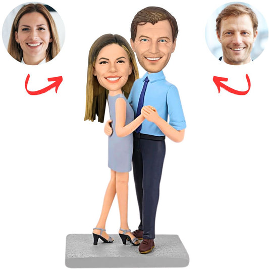 Romantic Dance Pose Couple Custom Bobbleheads
