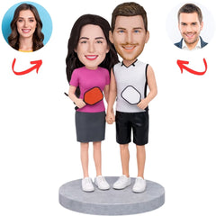 Pickleball Couple Player Custom Bobbleheads