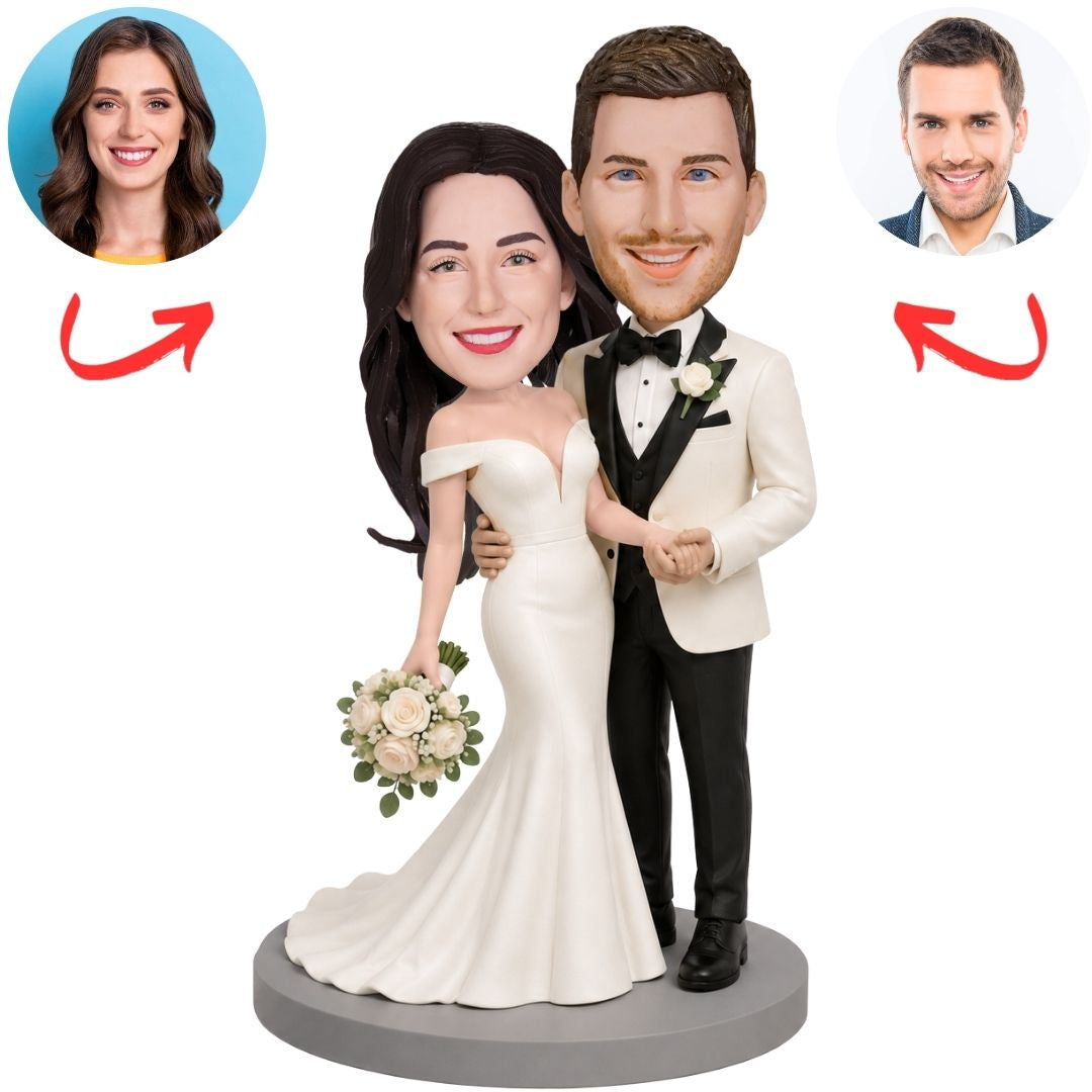 Wedding Dress Couple Custom Bobbleheads