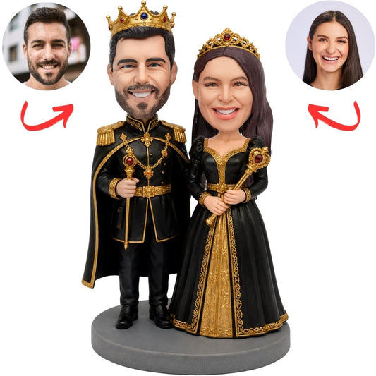 King and Queen Couple Custom Bobbleheads