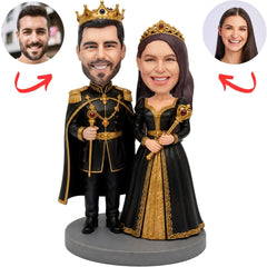 King and Queen Couple Custom Bobbleheads