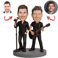 Goo Goo Dolls Guitar Duo with Microphone Custom Bobbleheads Set