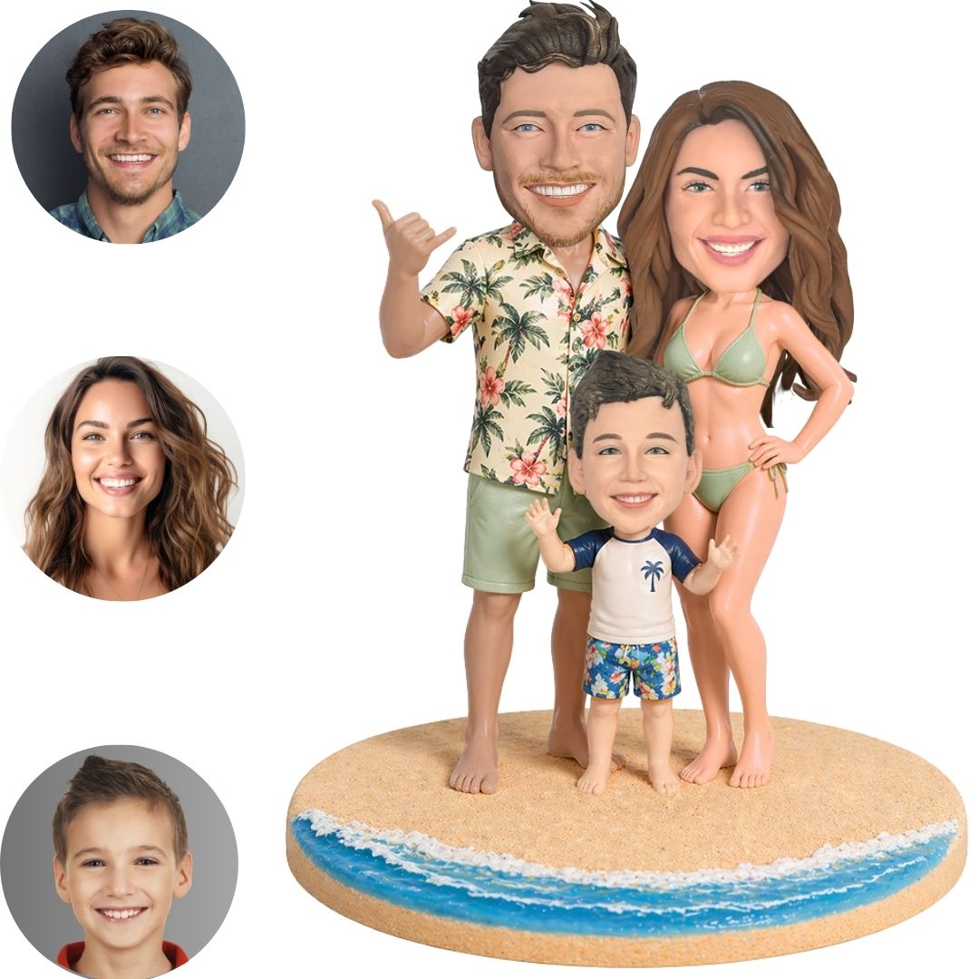 Beach Family Custom Bobbleheads
