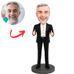Business Man with Thumbs Up Custom Bobbleheads