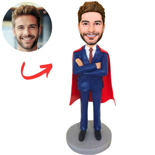 Business Man with Cloak Custom Bobbleheads