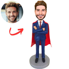 Business Man with Cloak Custom Bobbleheads