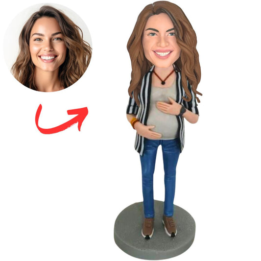 Pregnant Woman Custom Bobbleheads
