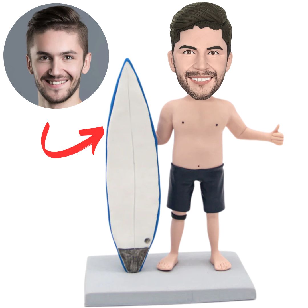 Cool Surfing Man Custom Bobbleheads