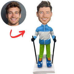 Skier Cool Man Custom Bobbleheads