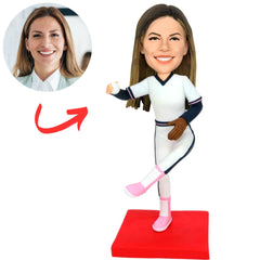 White Sorts Suit Softball Player Custom Bobbleheads