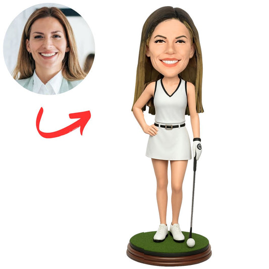 Sexy Female Golf Player Custom Bobbleheads