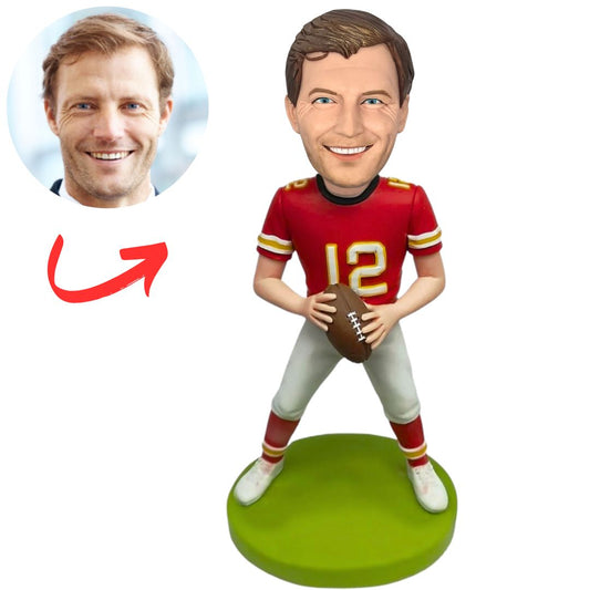 Number 12 Football Player Custom Bobbleheads