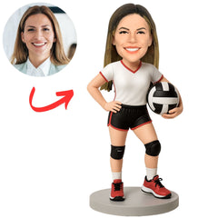 Female Volleyball Athlete Custom Bobbleheads