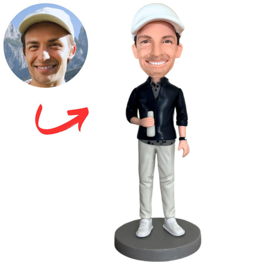 Man Holding Mineral Water Custom Bobbleheads