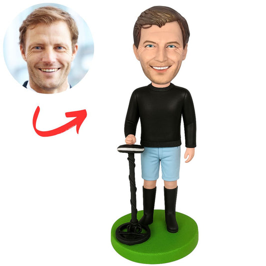 Man And Lawn Mower Custom Bobbleheads