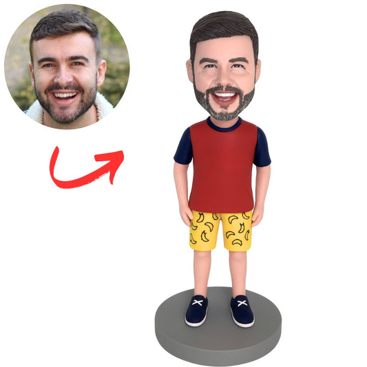 Yellow Shorts Modern Man Custom Bobbleheads