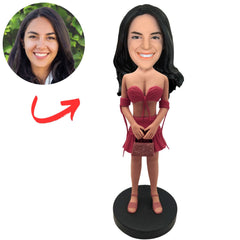 Sexy Girl Holding a Bag Custom Bobbleheads