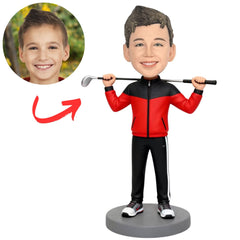 Golfer in Sportswear Custom Bobbleheads