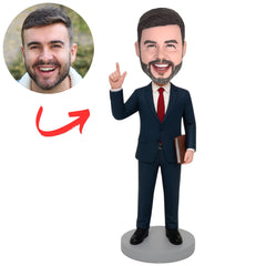 Business Lawyer Holding Book Custom Bobbleheads
