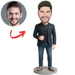 Casual Men in Jeans Custom Bobbleheads