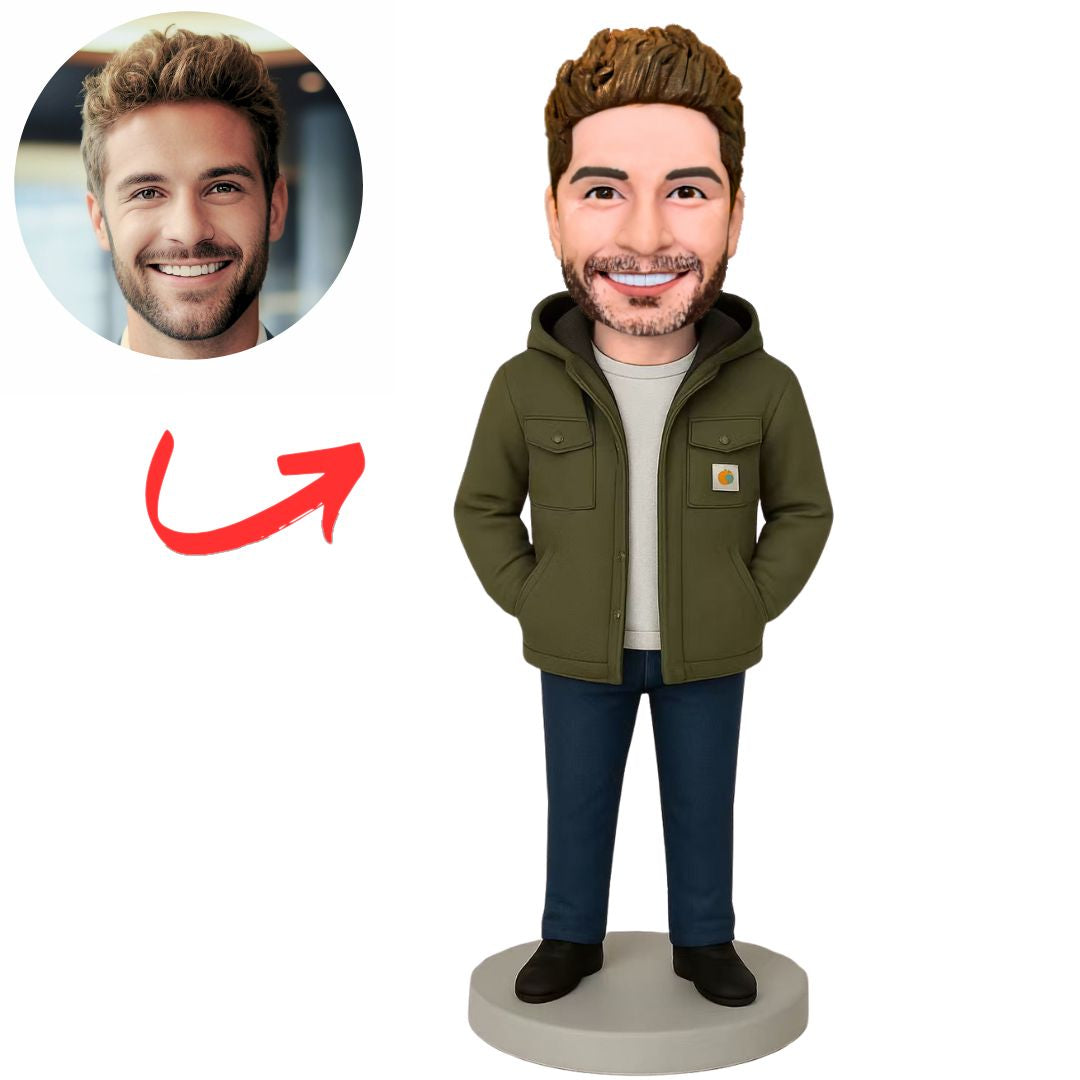 Man in Green Jacket Custom Bobbleheads