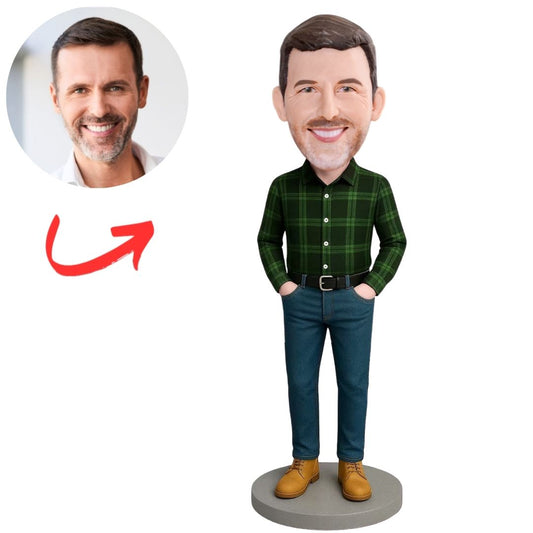 Casual Stylish Man Custom Bobbleheads