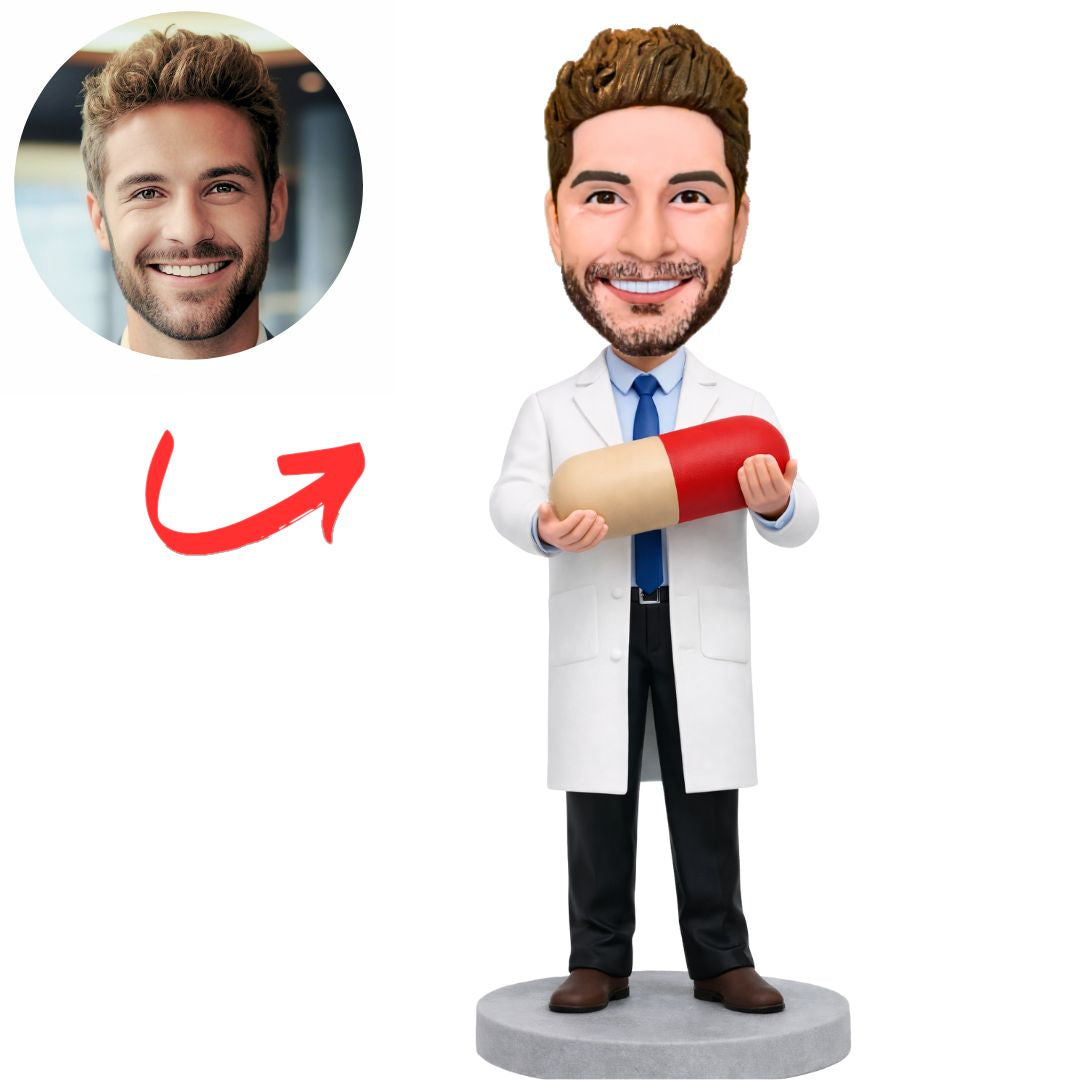 Doctor Holding The Capsule Custom Bobbleheads