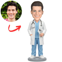 Handsome Male Ophthalmologist Doctor Custom Bobbleheads